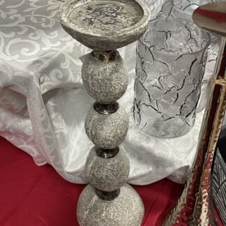 Concrete Effect Pillar Candle Holder Large