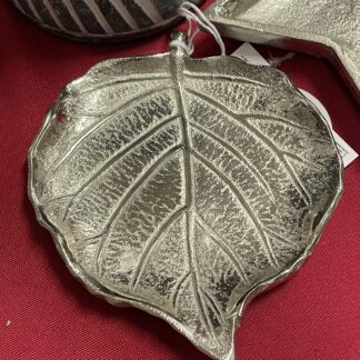 Silver Aluminium Leaf Shaped Dish